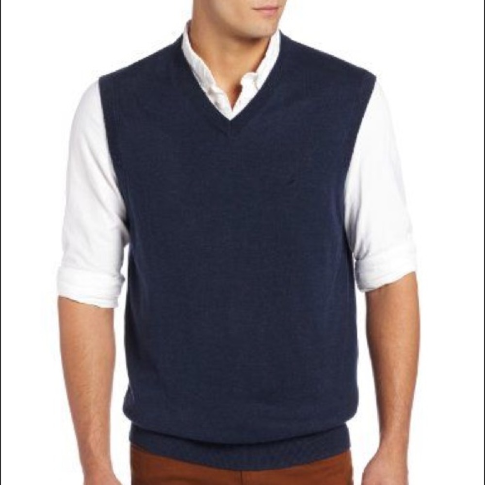Nautica Mens Blue Sweater Vest